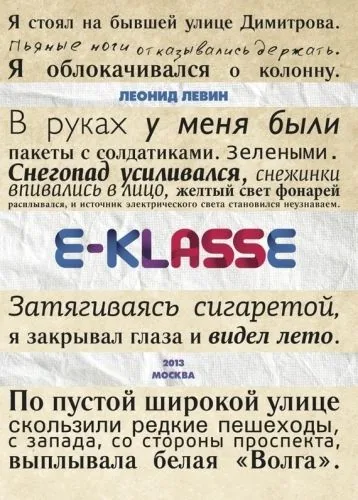 Обложка книги E-klasse
